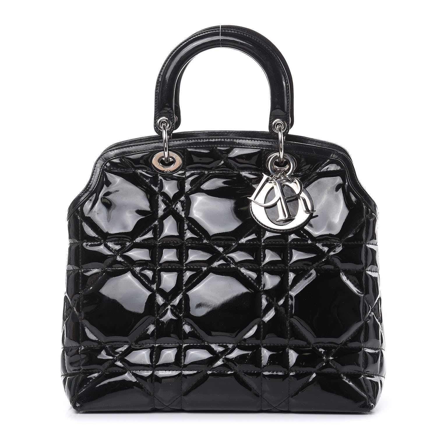 Christian Dior Patent Cannage Medium Granville Tote Black 1 of 16