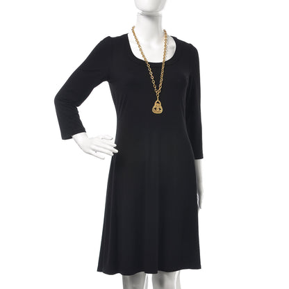 Chanel CC Pendant Necklace Gold 2 of 5
