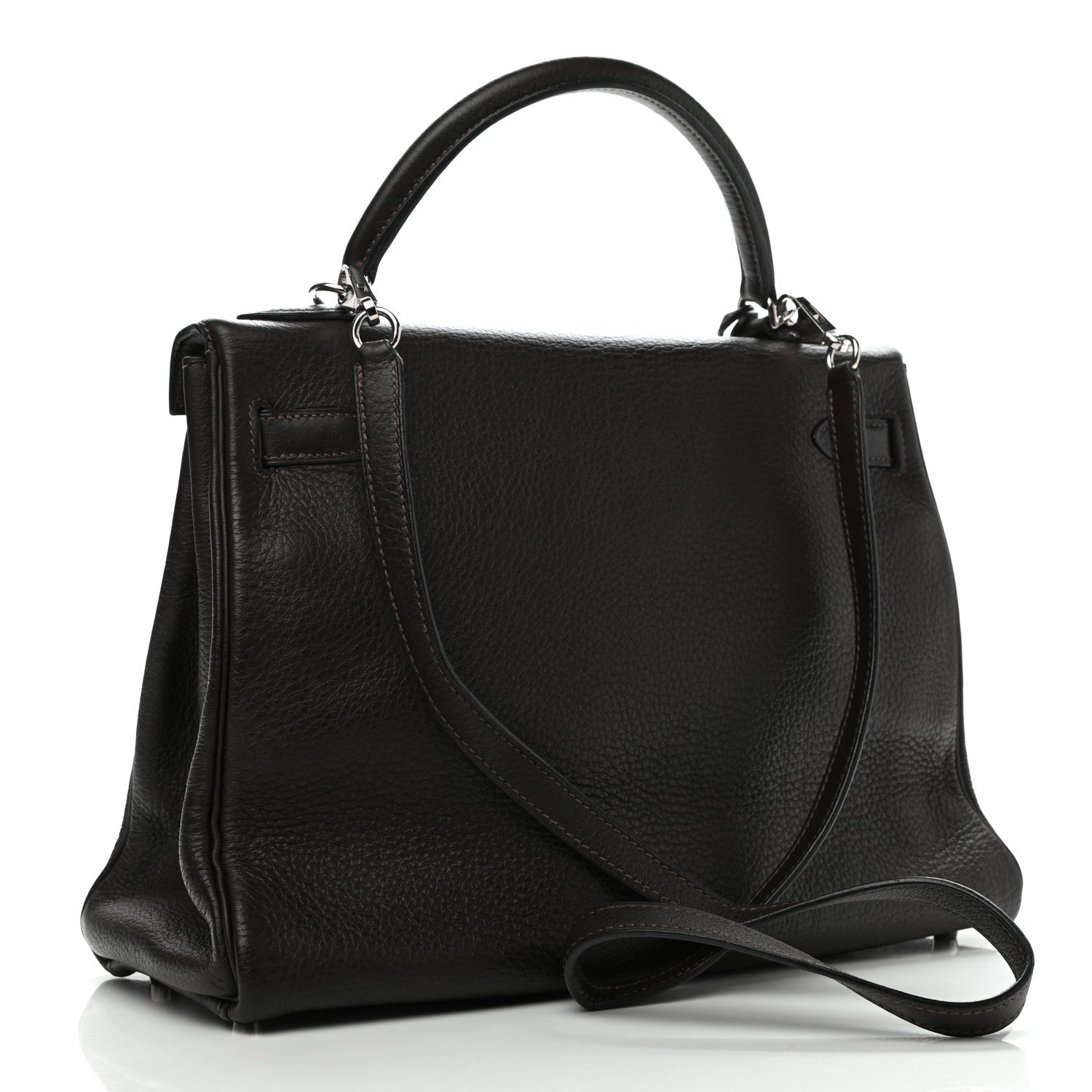 Hermes Togo Kelly Retourne 32 Marron Fonce 2 of 11