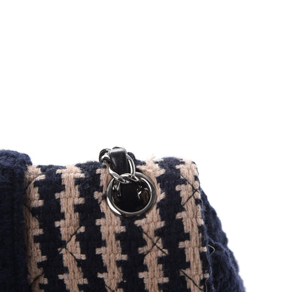 Chanel Tweed Small Elementary Chic Flap Blue Beige 8 of 10
