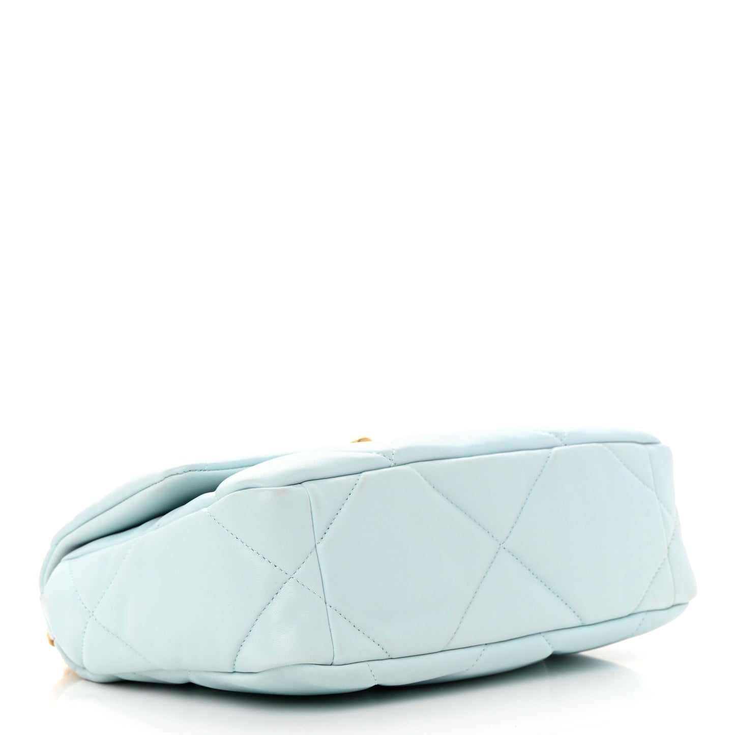 Lambskin Quilted Medium Chanel 19 Flap Light Blue