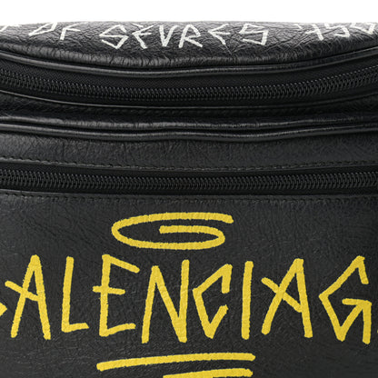 Balenciaga Agneau Arena Graffiti All Over Explorer Belt Bag Black Multicolor 8 of 10