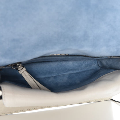 Prada Glace Calf Studded Etiquette Flap Bianco Astra 5 of 10