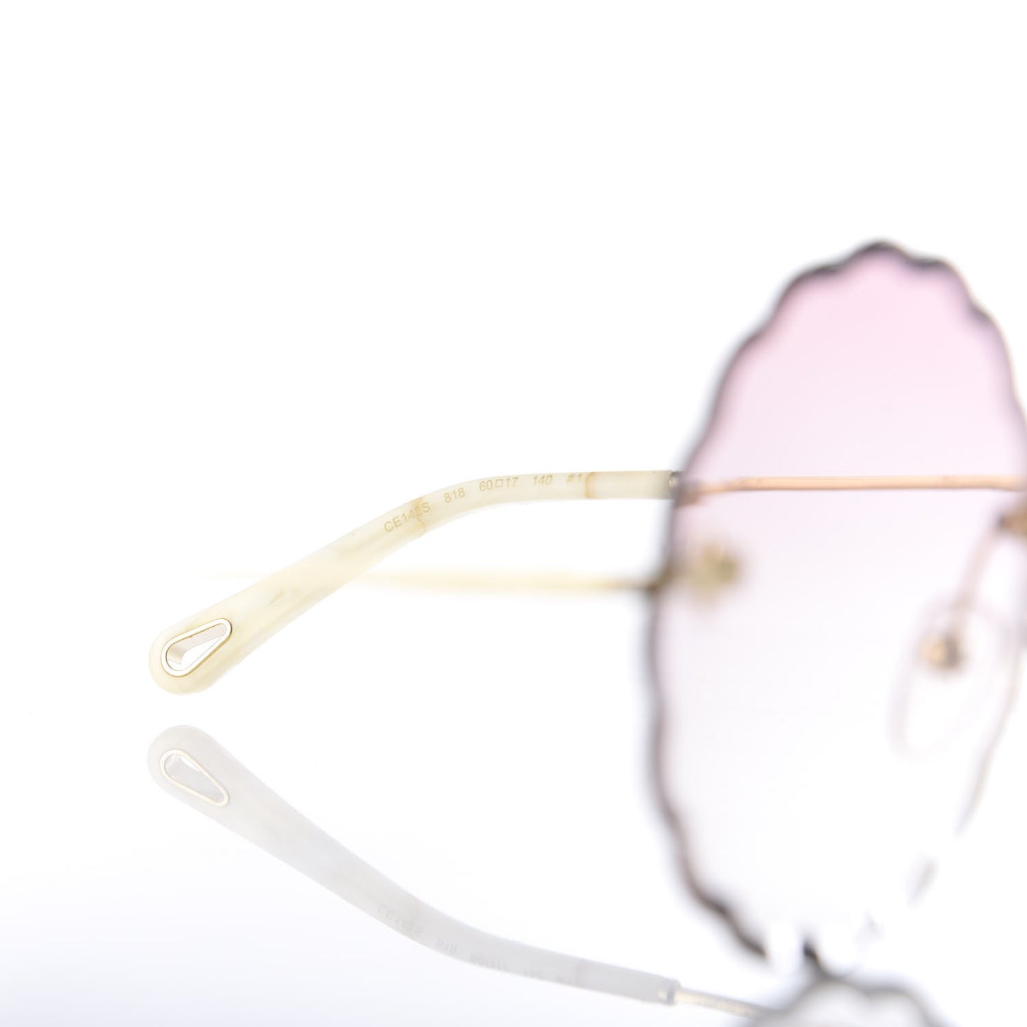 Rosie Bevelled Round Sunglasses CE142S Gold Gradient Coral