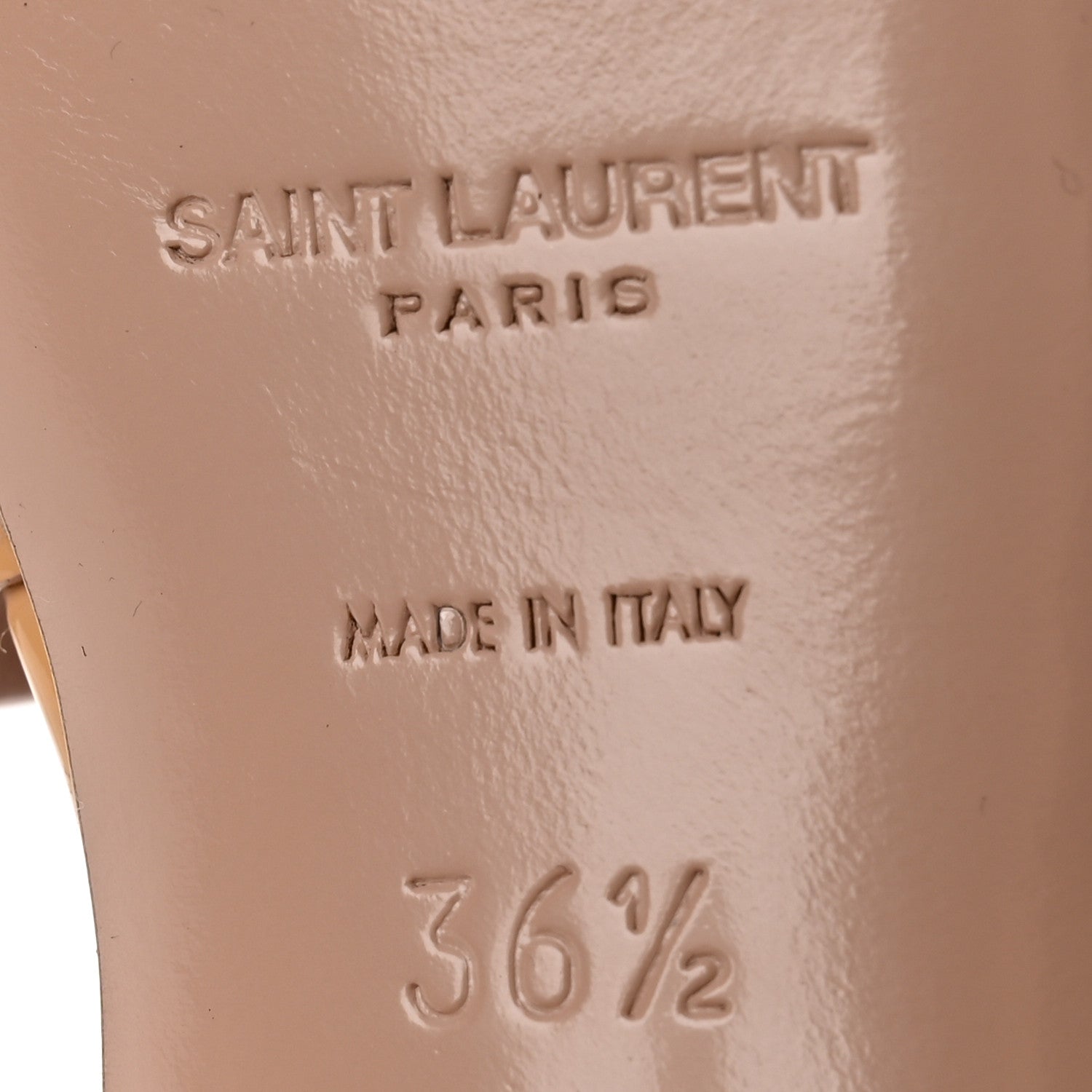 Saint Laurent Patent Tribute 75 Platform Sandals 36.5 Pale Pink 7 of 10