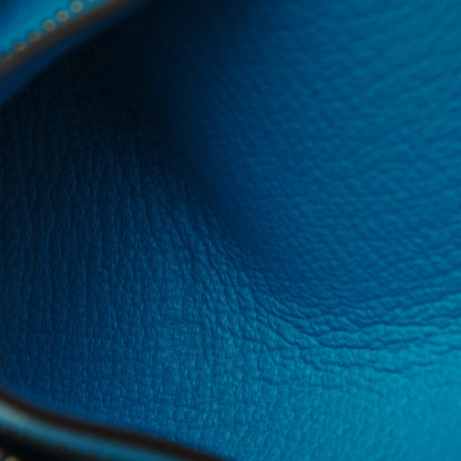 Hermes Chevre Mysore Bearn Compact Wallet Bleu Azteque 7 of 8