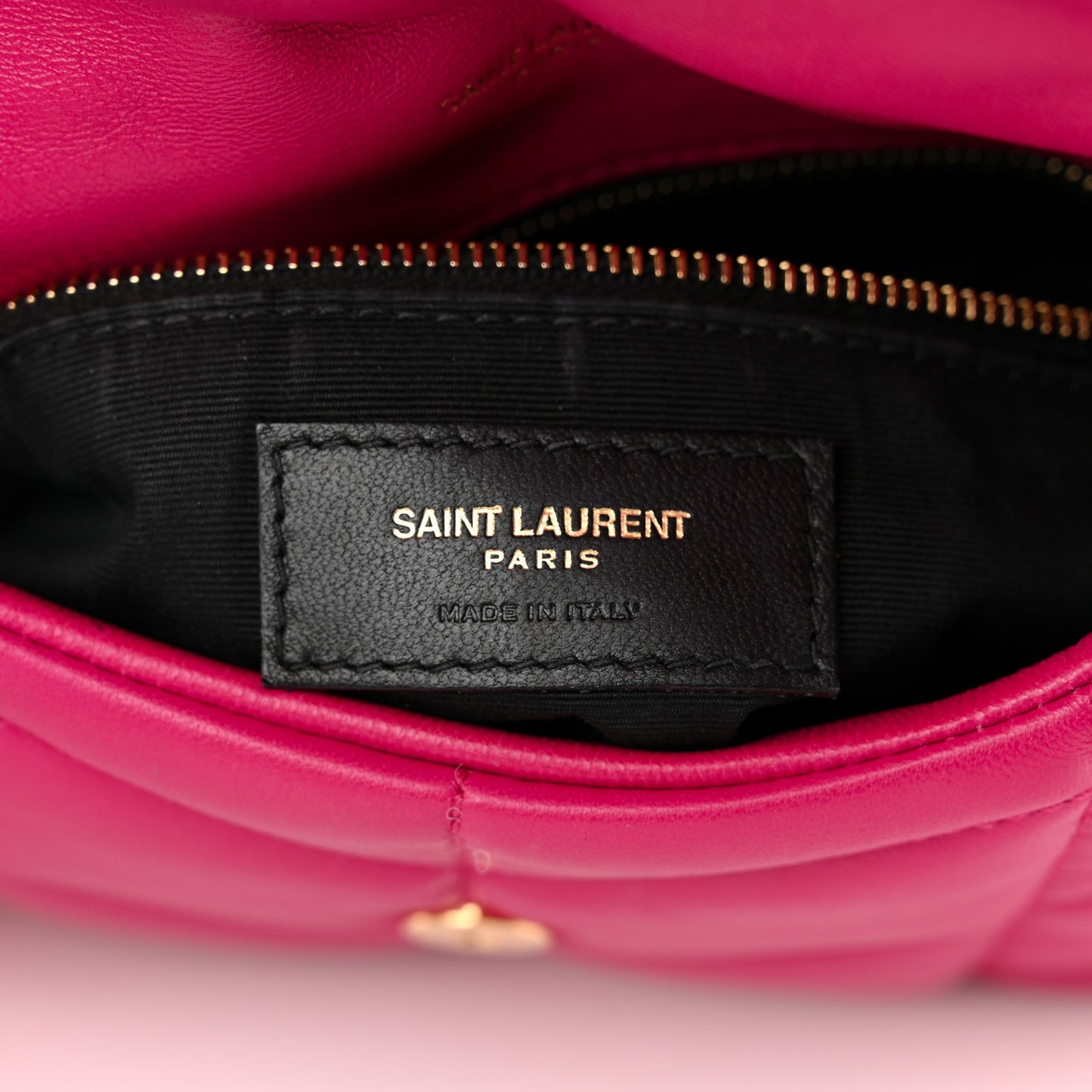 Lambskin Quilted Toy Loulou Puffer Monogram Chain Satchel Bubblegum