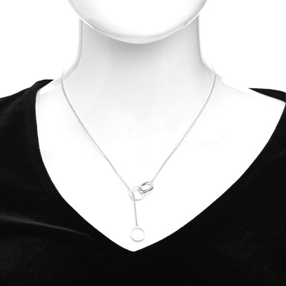 Tiffany Sterling Silver 1837 Interlocking Circles Lariat Necklace 2 of 4