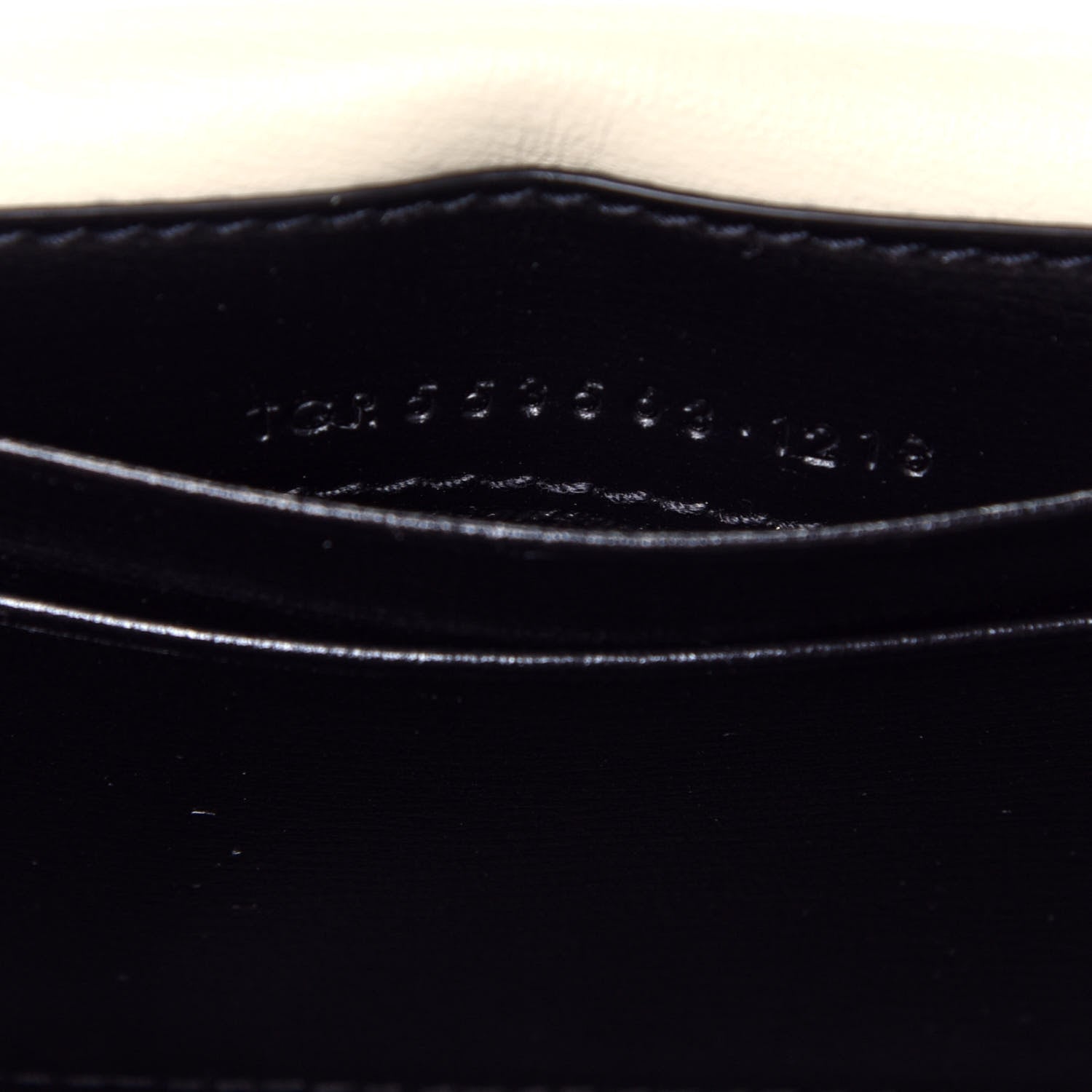 Saint Laurent Smooth Calfskin Monogram Small Sulpice Wallet Black White 7 of 7