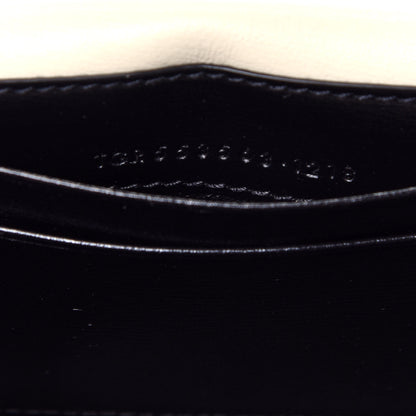 Saint Laurent Smooth Calfskin Monogram Small Sulpice Wallet Black White 7 of 7