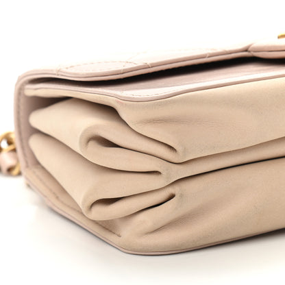 Chanel Glazed Calfskin Quilted Mini Straight Lined Flap Beige 9 of 10