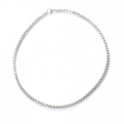 Tiffany Sterling Silver 4mm Venetian Link Necklace 1 of 5