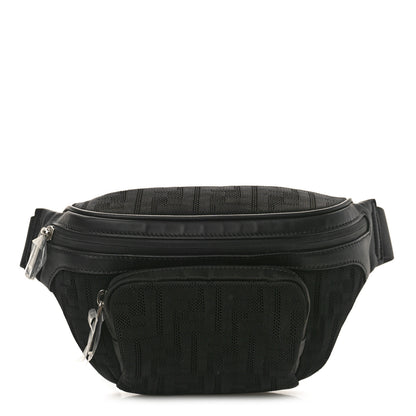 Fendi Neoprene Mesh Vitello Grace FF Pocket Belt Bag Black 1 of 8
