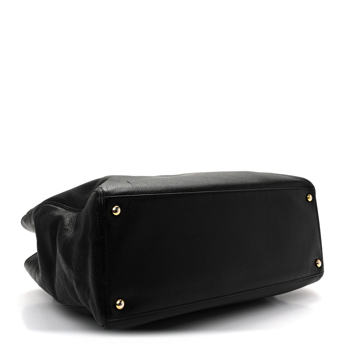 Calfskin Cerf Executive Shopper Tote Black