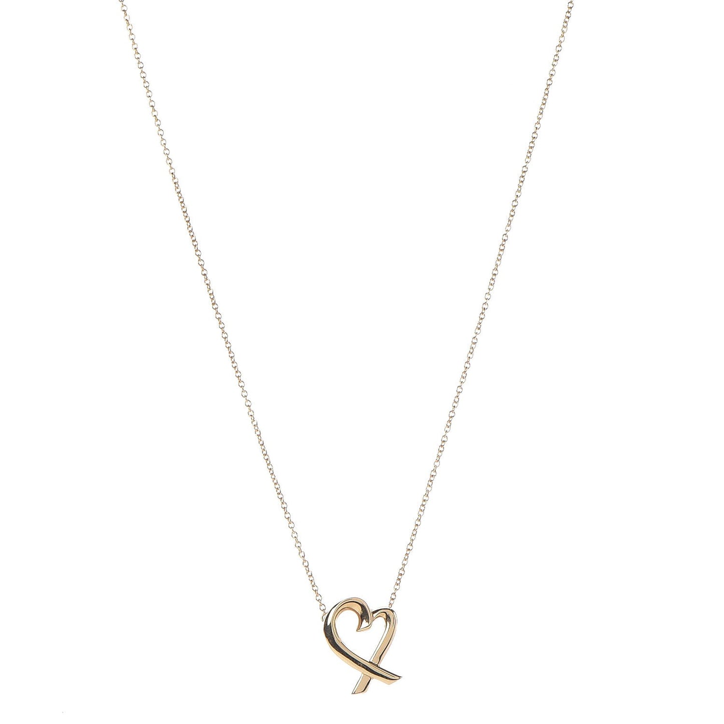18K Yellow Gold Paloma Picasso Loving Heart Necklace