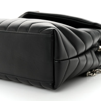 Saint Laurent Calfskin Y Quilted Monogram Small Loulou Crossbody Bag Black 10 of 10