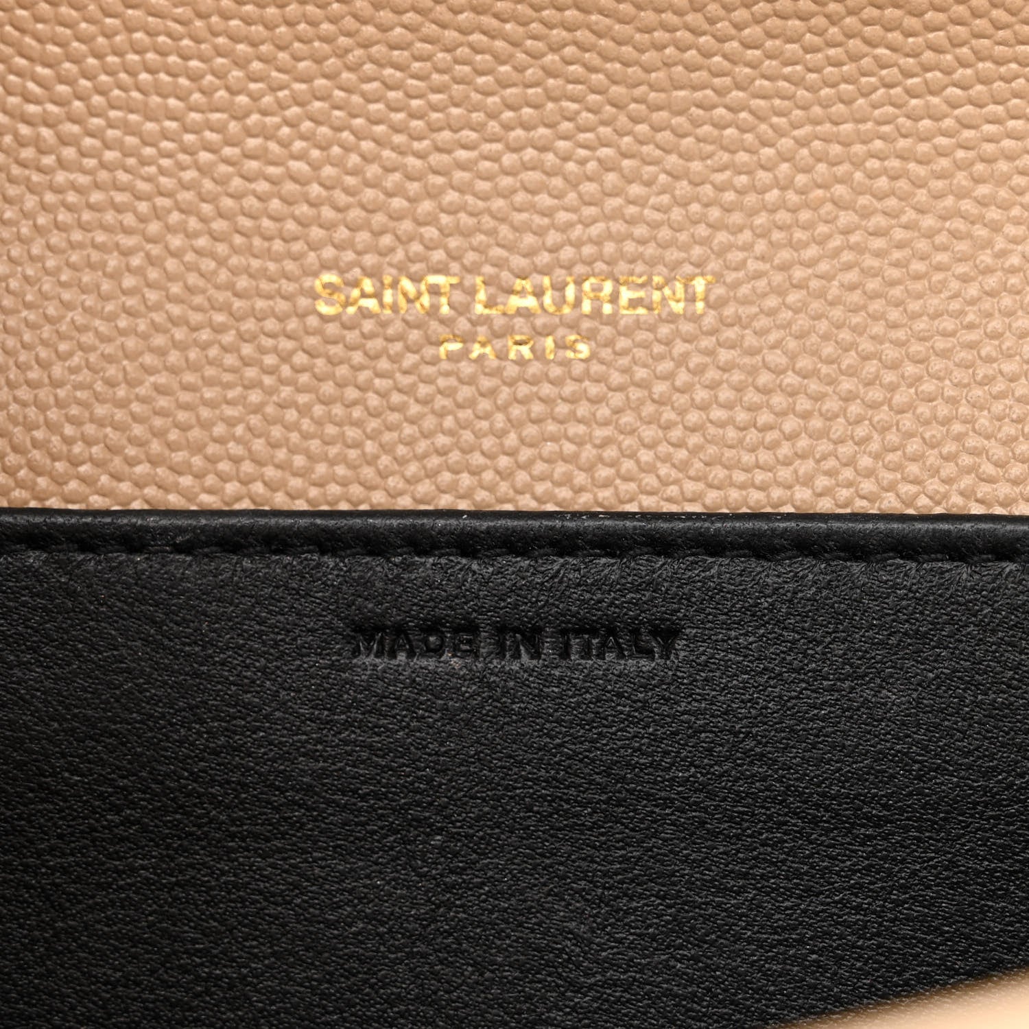 Saint Laurent Grain De Poudre Monogram Uptown Chain Wallet Dark Beige 8 of 16