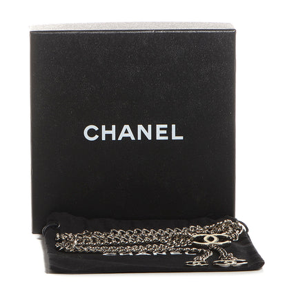Chanel Enamel CC Ceinture Fantai Adjustable Belt Silver White 5 of 5