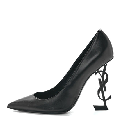 Saint Laurent Calfskin Opyum 110 Pumps 39.5 Black 1 of 9