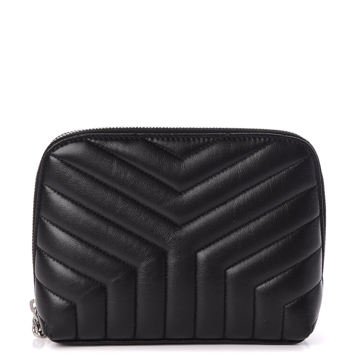 Lambskin Matelasse Cosmetic Case Black