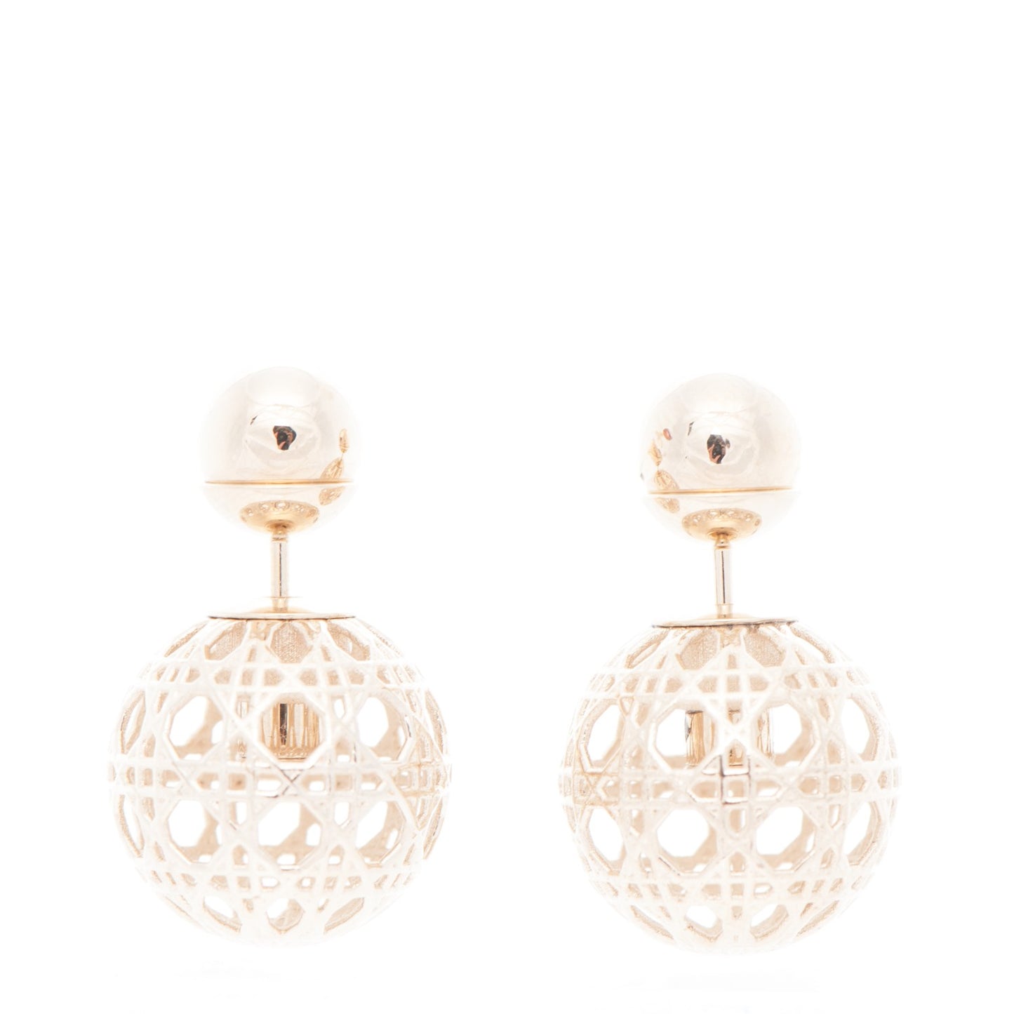 Cannage Mise En Dior Tribal Earrings Gold