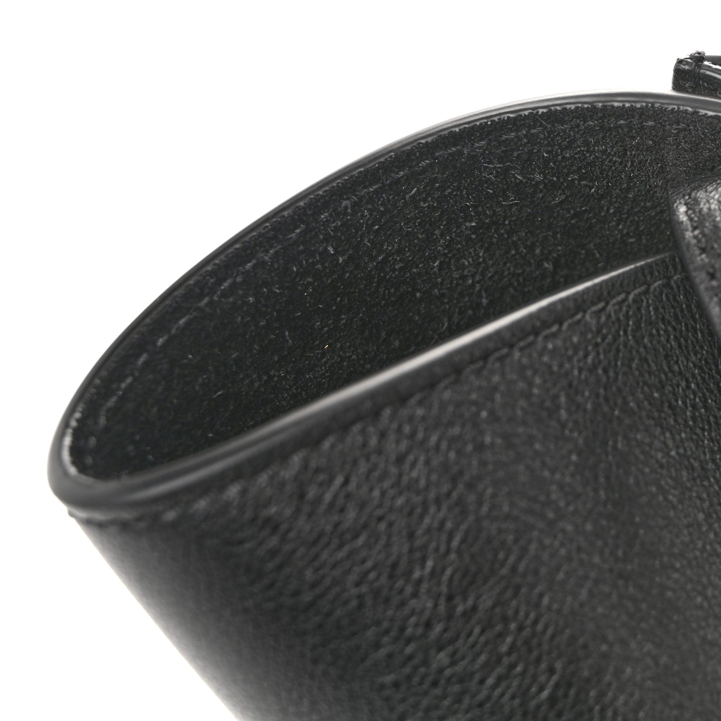 Silky Calfskin Mini Rider's Top Handle Bag Black