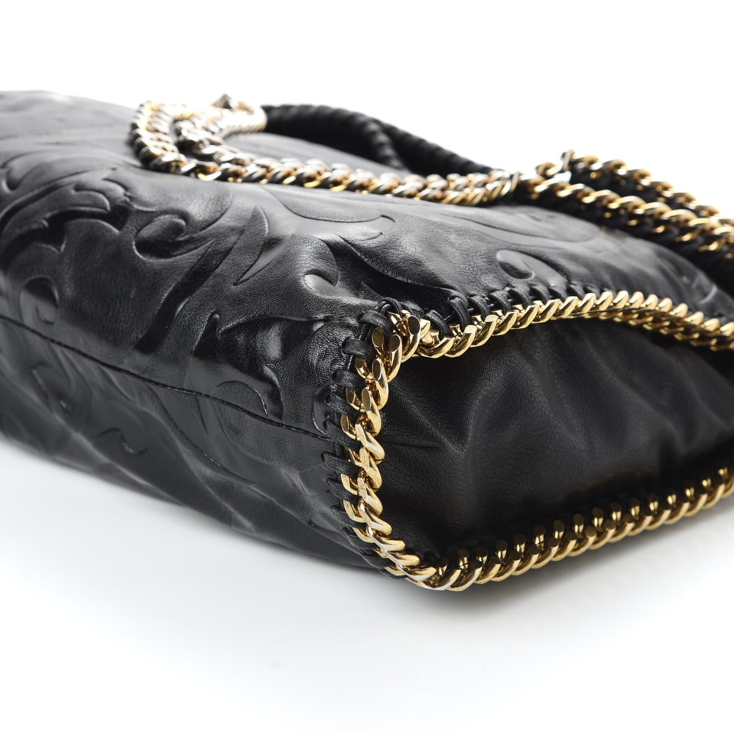 Stella McCartney Eco Alter Nappa Embossed Falabella Fold Over Tote Black 8 of 14