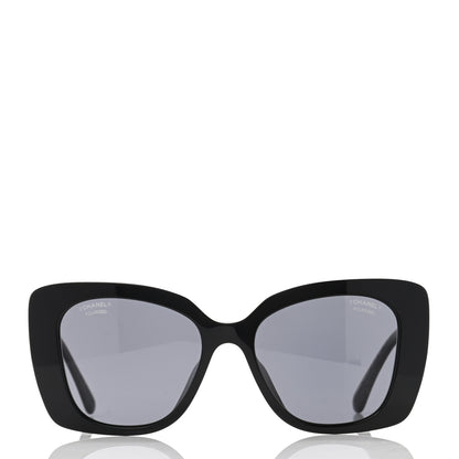 Chanel Acetate Strass Polarized Square Sunglasses 5422-B Black 2 of 7