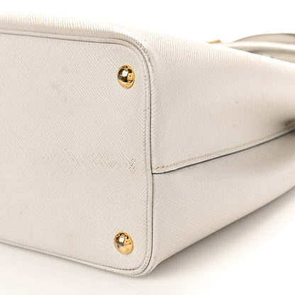 Prada Saffiano Cuir Medium Double Bag Talco Lacca 8 of 10