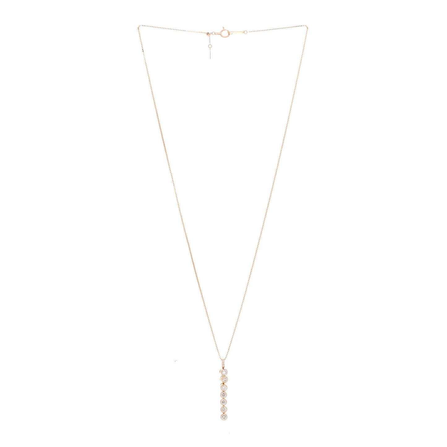 18K Yellow Gold Diamond 1.00ctw Magnetic Pendant Necklace
