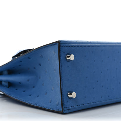 Hermes Ostrich Kelly Sellier 25 Mykonos 7 of 9