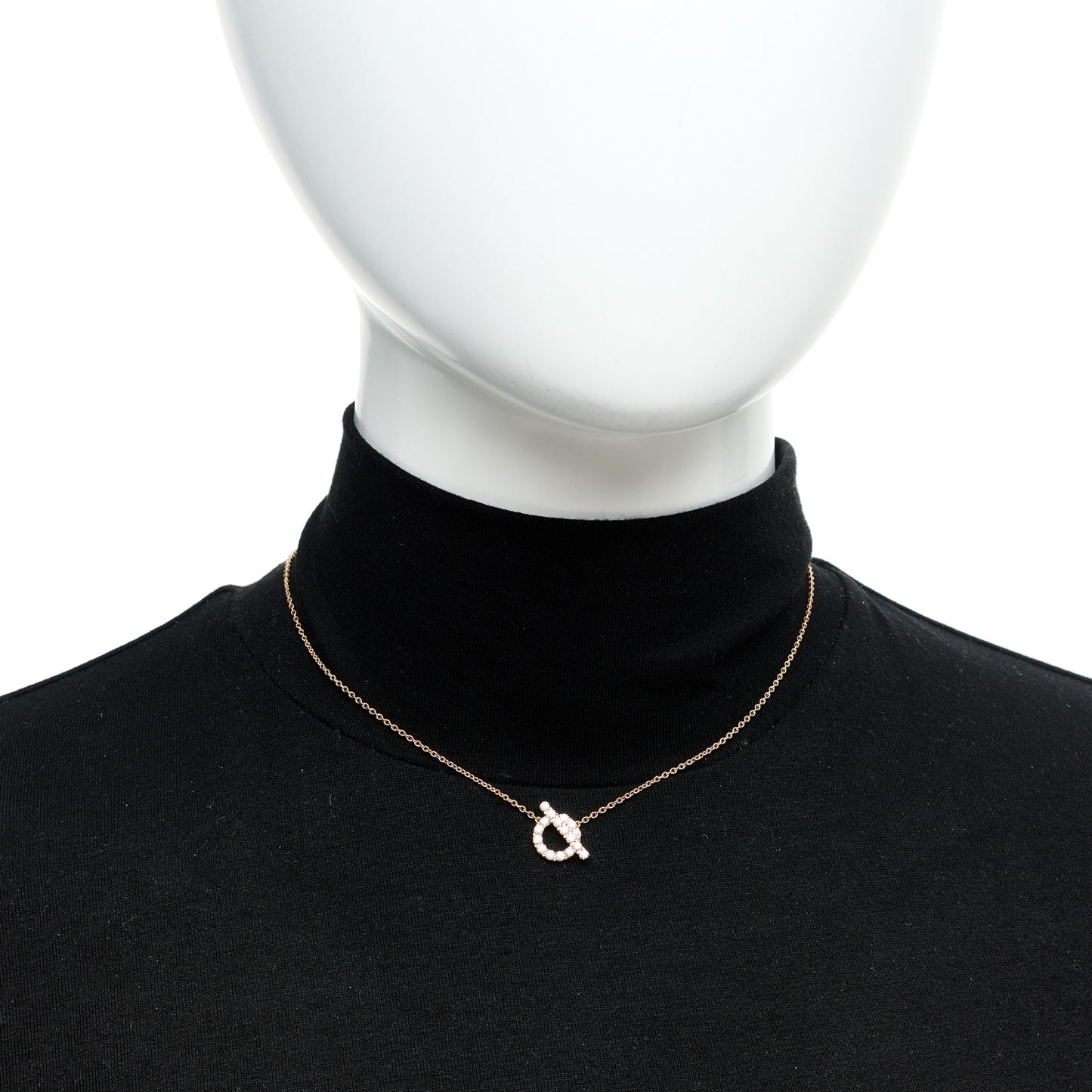 18K Rose Gold Diamond Finesse Pendant Necklace