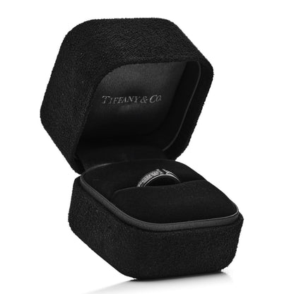 Tiffany 18K White Gold Diamond Narrow T Two Ring 47 4 5 of 5