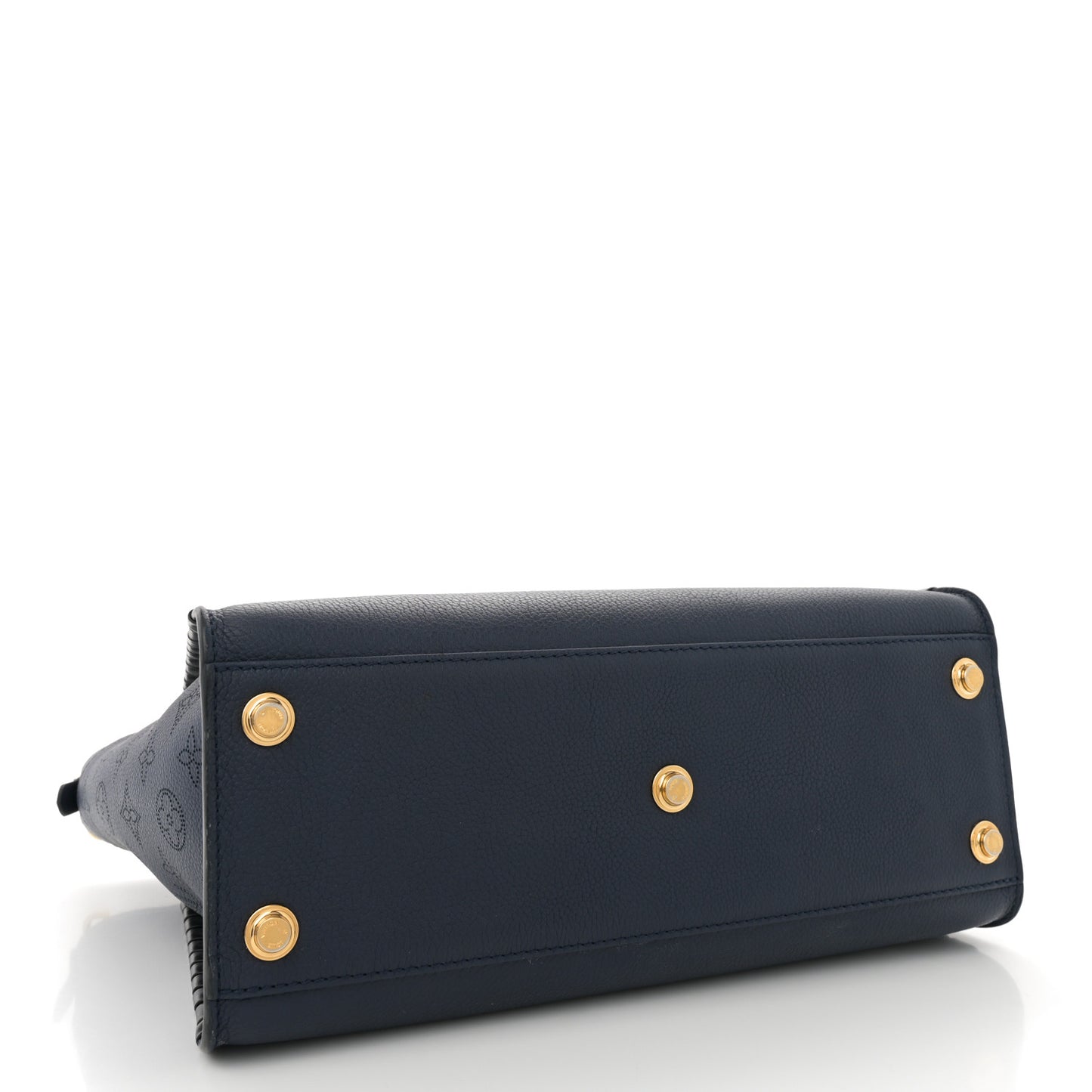 Calfskin Mahina Braided On My Side MM Navy Blue