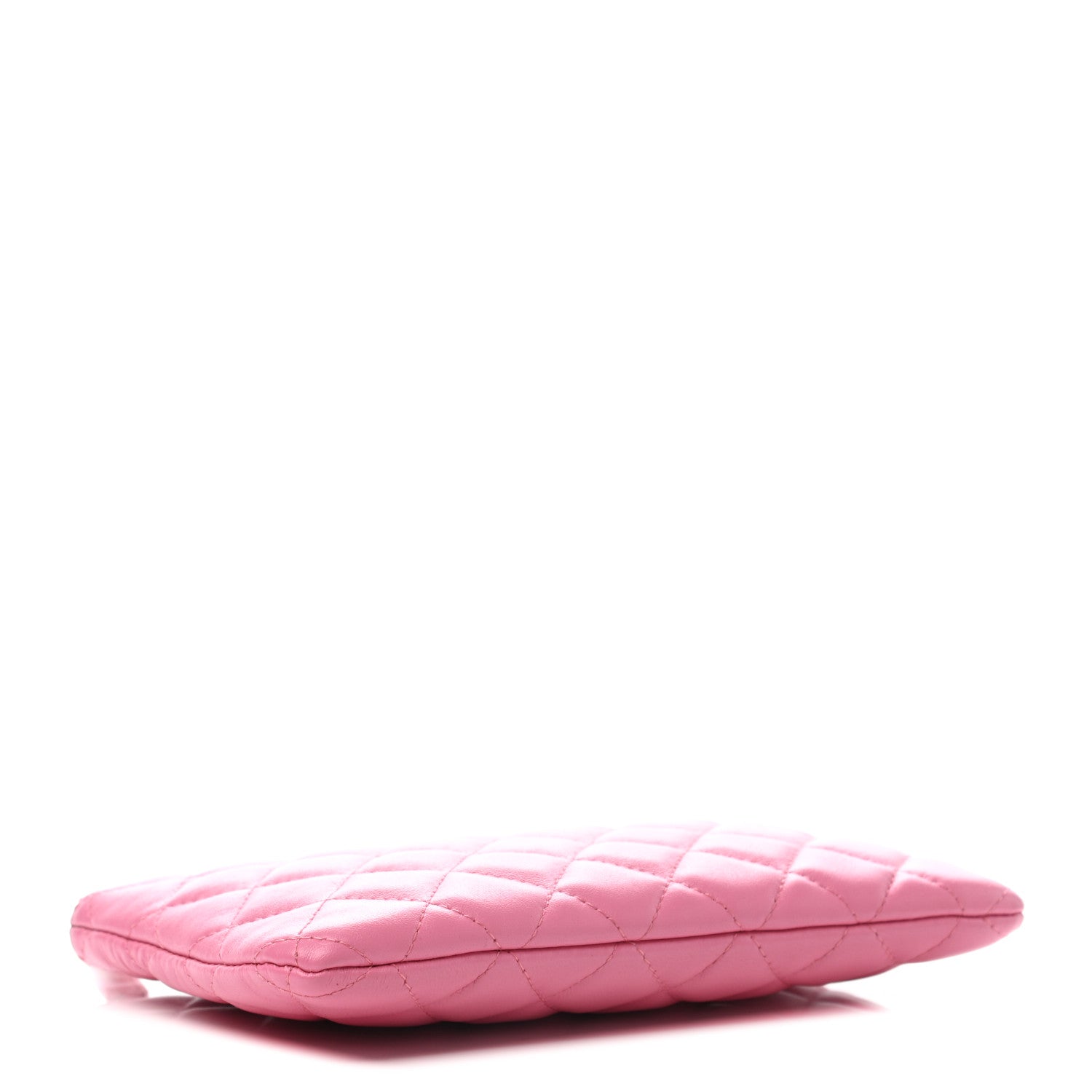 Chanel Lambskin Quilted Zipped Pouch Pink Yellow 4 of 8