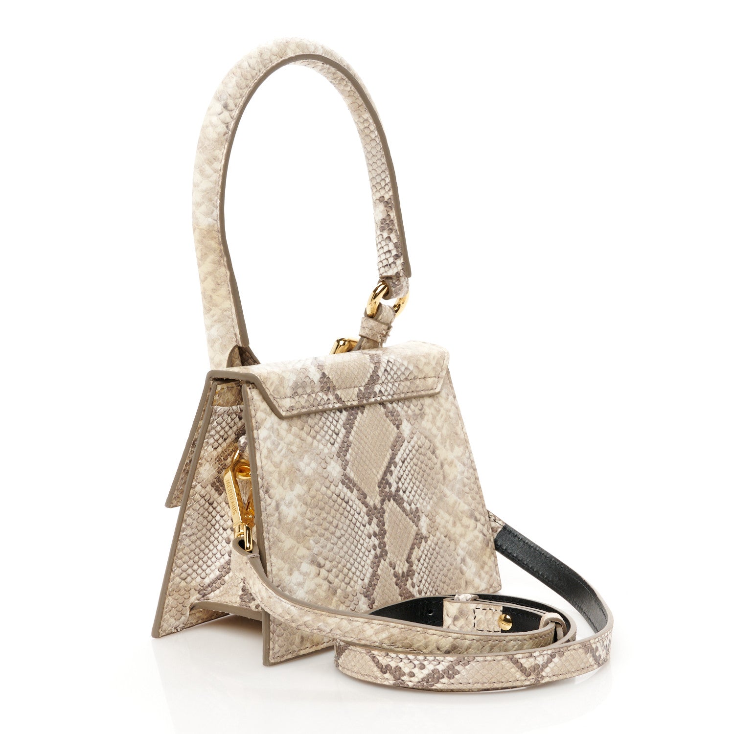 Jacquemus Goatskin Python Embossed Le Chiquito Moyen Beige 3 of 9