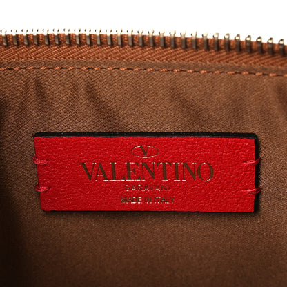 Valentino Garavani Calfskin Leopard Print City Safari Large Pouch Brown 5 of 10