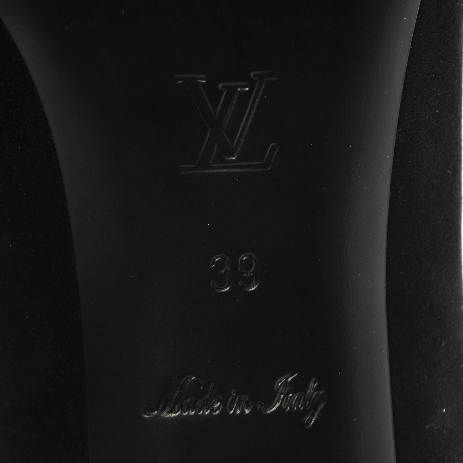 Louis Vuitton Suede Uniformes Pump 39 Black 6 of 8