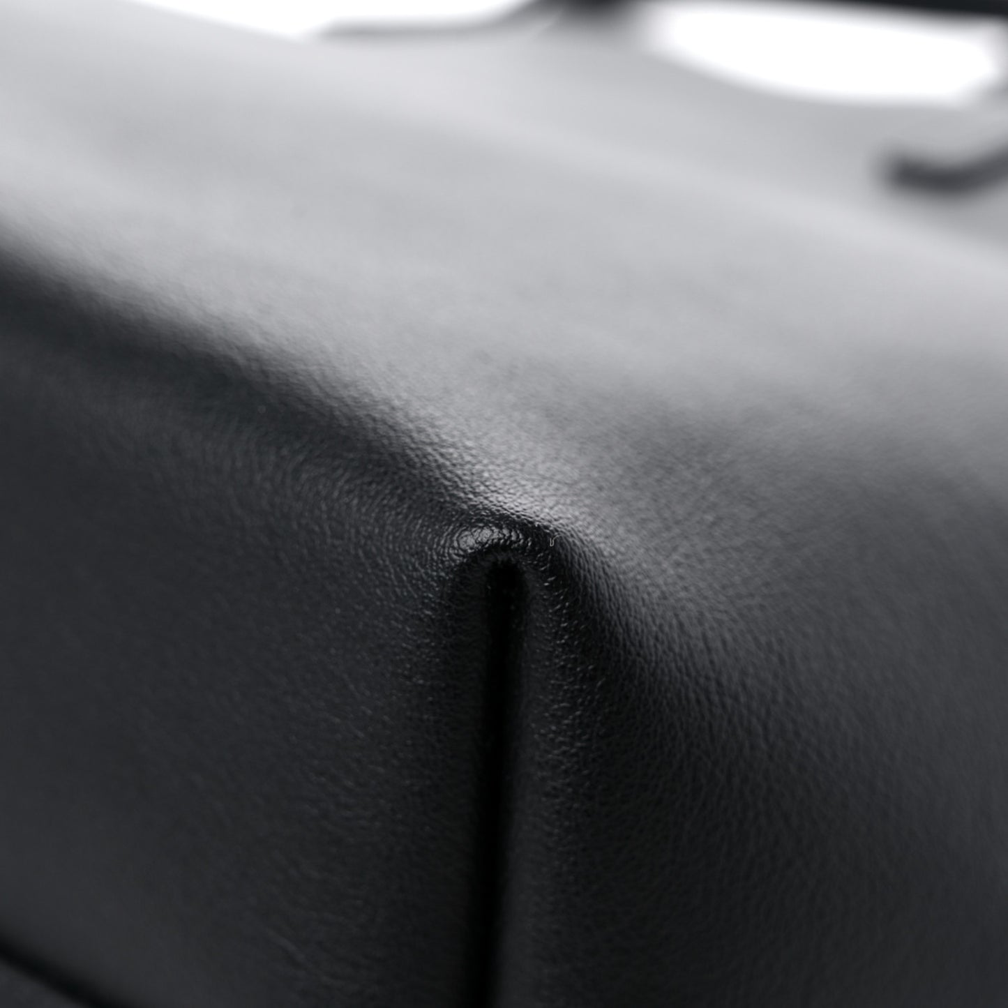 Calfskin Large Shopping Tote Black