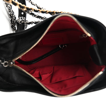 Chanel Aged Calfskin Quilted Small Gabrielle Hobo Black 5 of 10