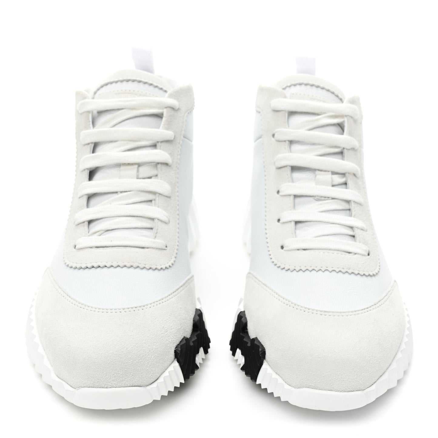 Goatskin Suede Hip-Hop High Top Sneakers 39 White