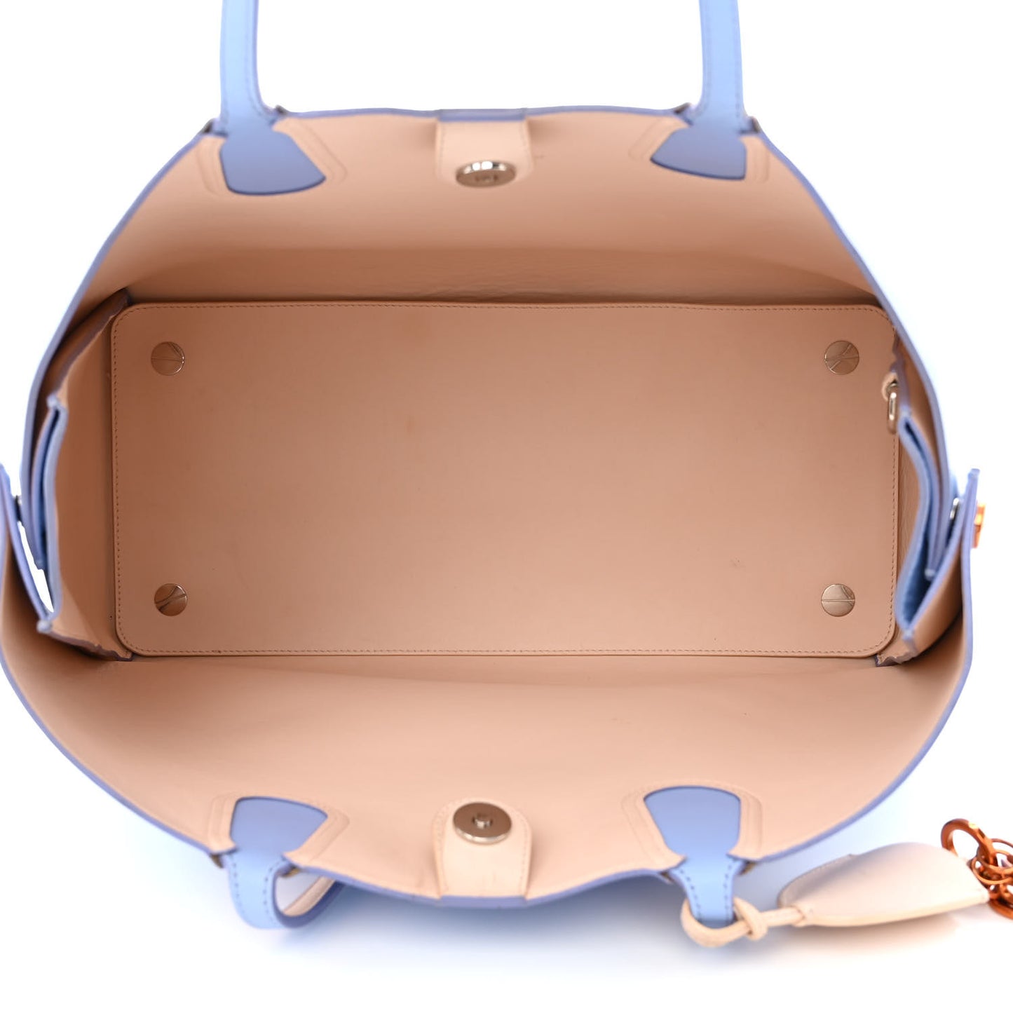Calfskin Large Addict Shopping Tote Light Blue Beige