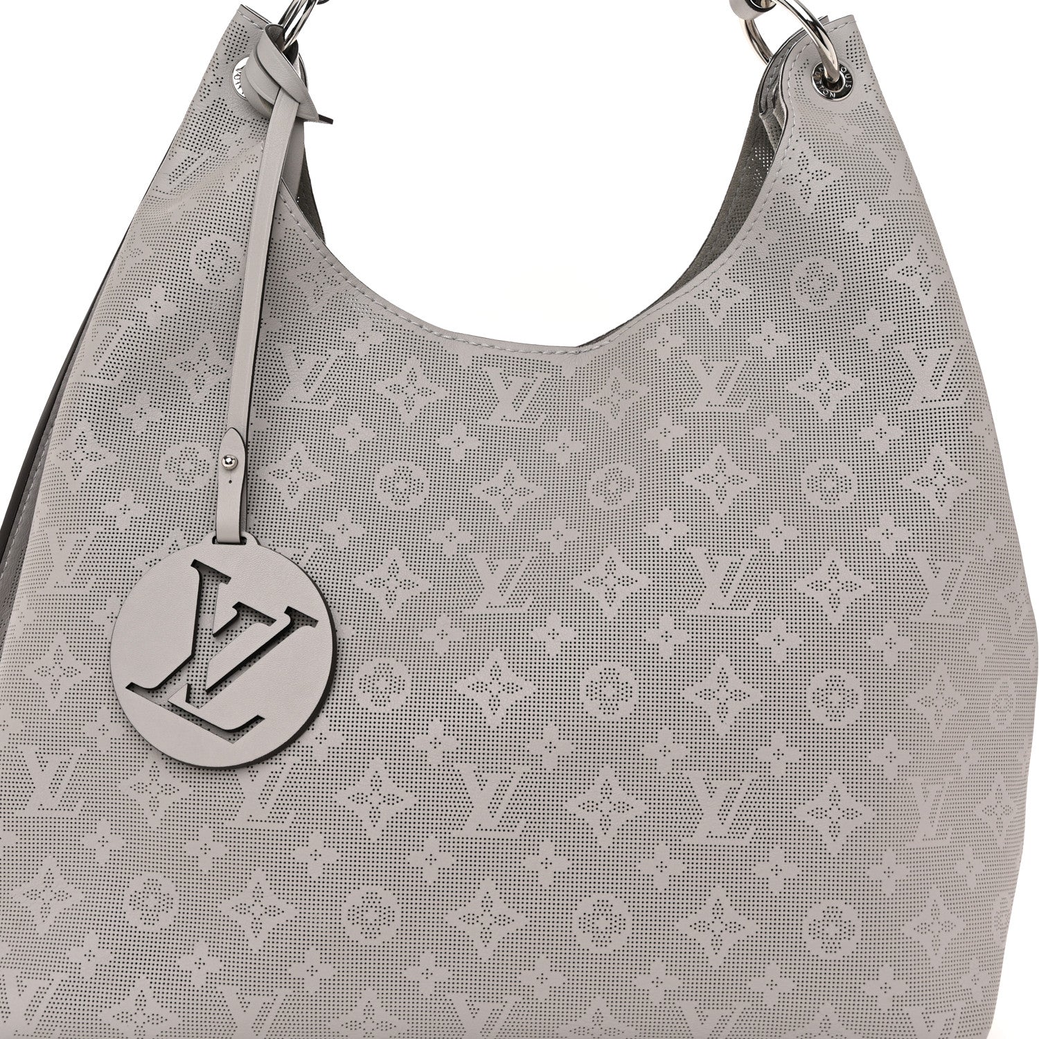 Louis Vuitton Reverse Mahina Carmel Hobo Gris Souris Gray 7 of 9