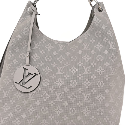 Louis Vuitton Reverse Mahina Carmel Hobo Gris Souris Gray 7 of 9