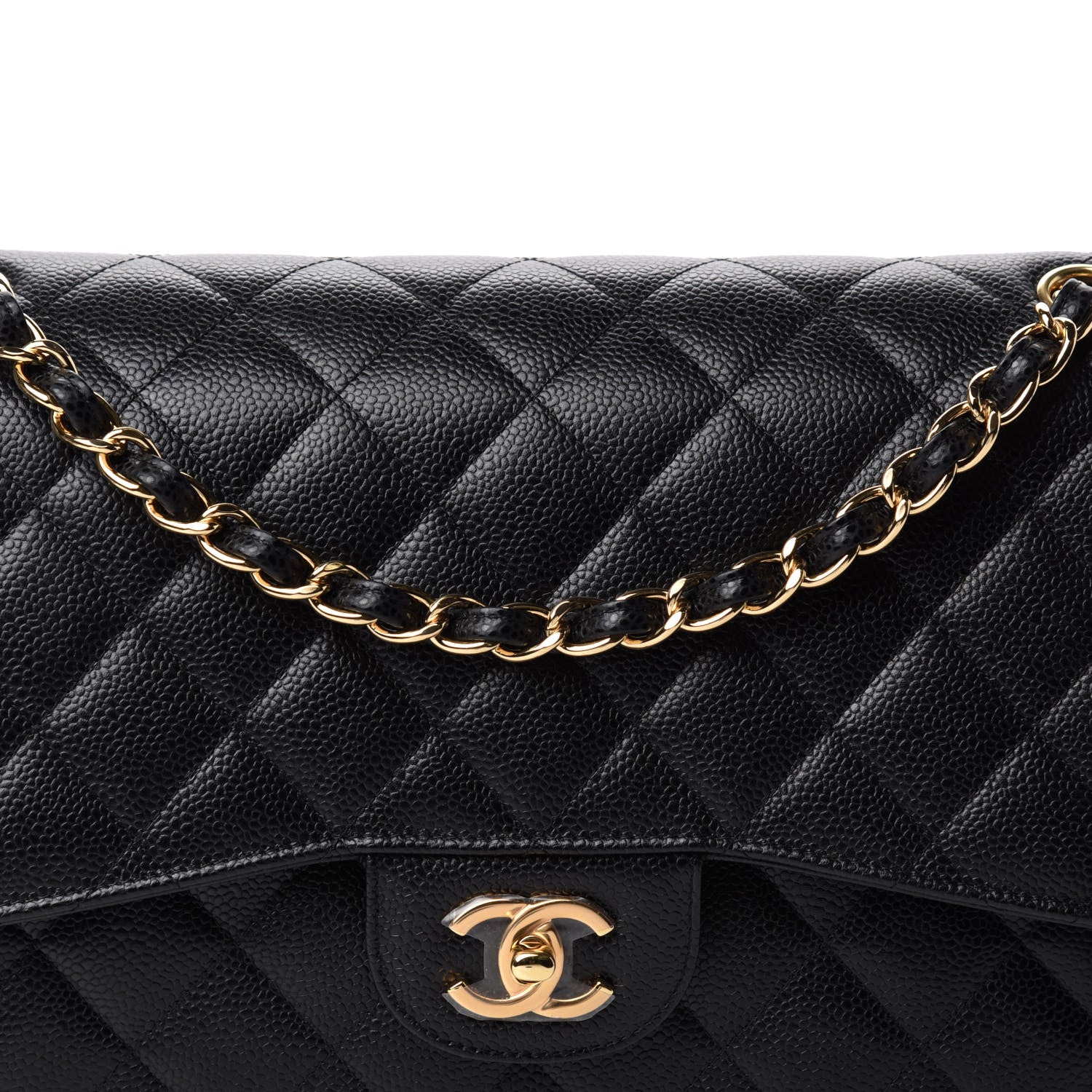Chanel Caviar Quilted Jumbo Double Flap Black 10 of 10