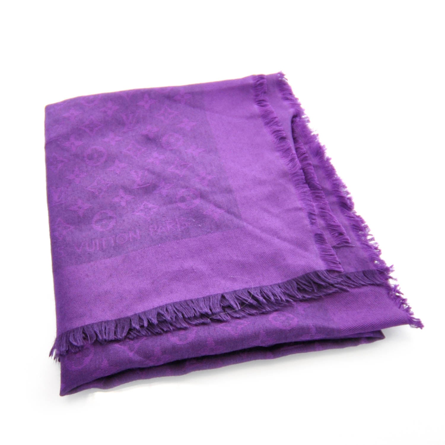 Louis Vuitton Wool Silk Monogram Shawl 1 of 5