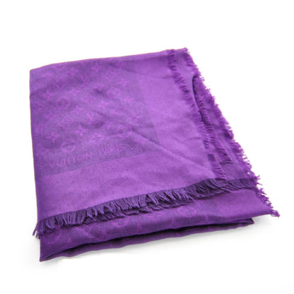 Louis Vuitton Wool Silk Monogram Shawl 1 of 5