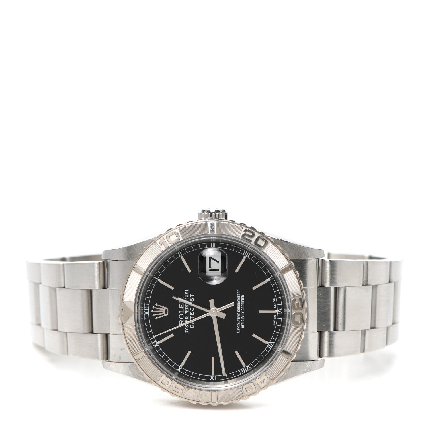 Rolex Stainless Steel 36mm Oyster Perpetual "Thunderbird" Datejust Watch Black 16264 2 of 5