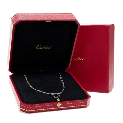 Cartier 18K White Gold 2 Diamond LOVE Necklace 6 of 6