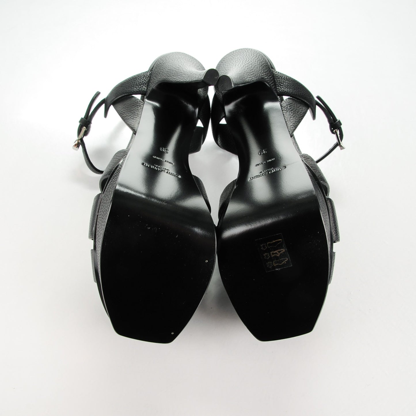 Calfskin Tribute 105 Platform Sandals 39 Black